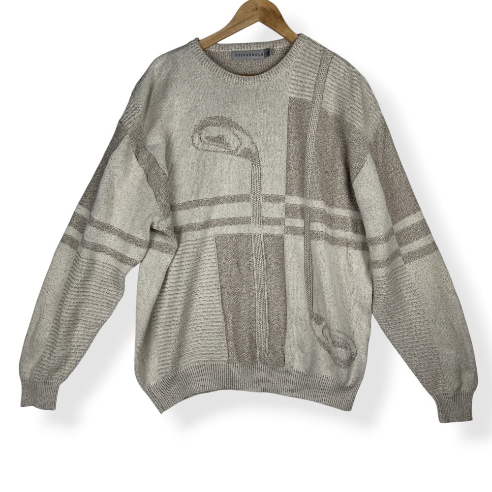 Shenandoah Vintage Golf Sweater Size XL Grandpa Preppy Oversized Country Club
